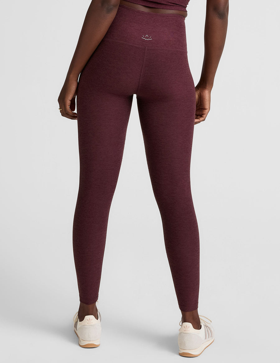 Midi High Waisted Legging Burgundy