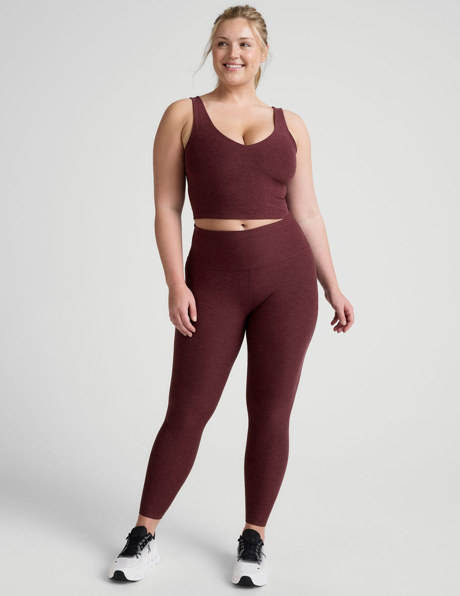 Midi High Waisted Legging Burgundy