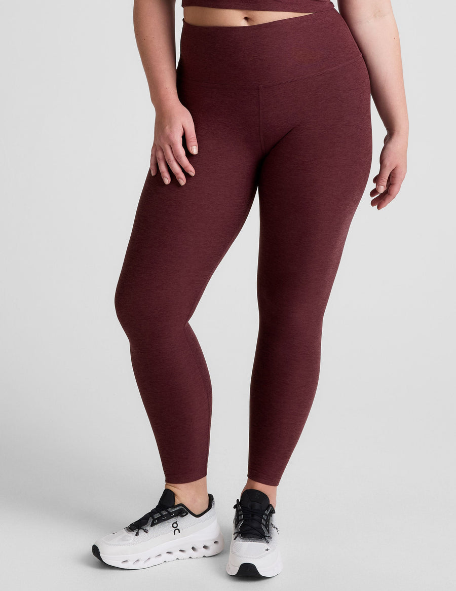 Midi High Waisted Legging Burgundy