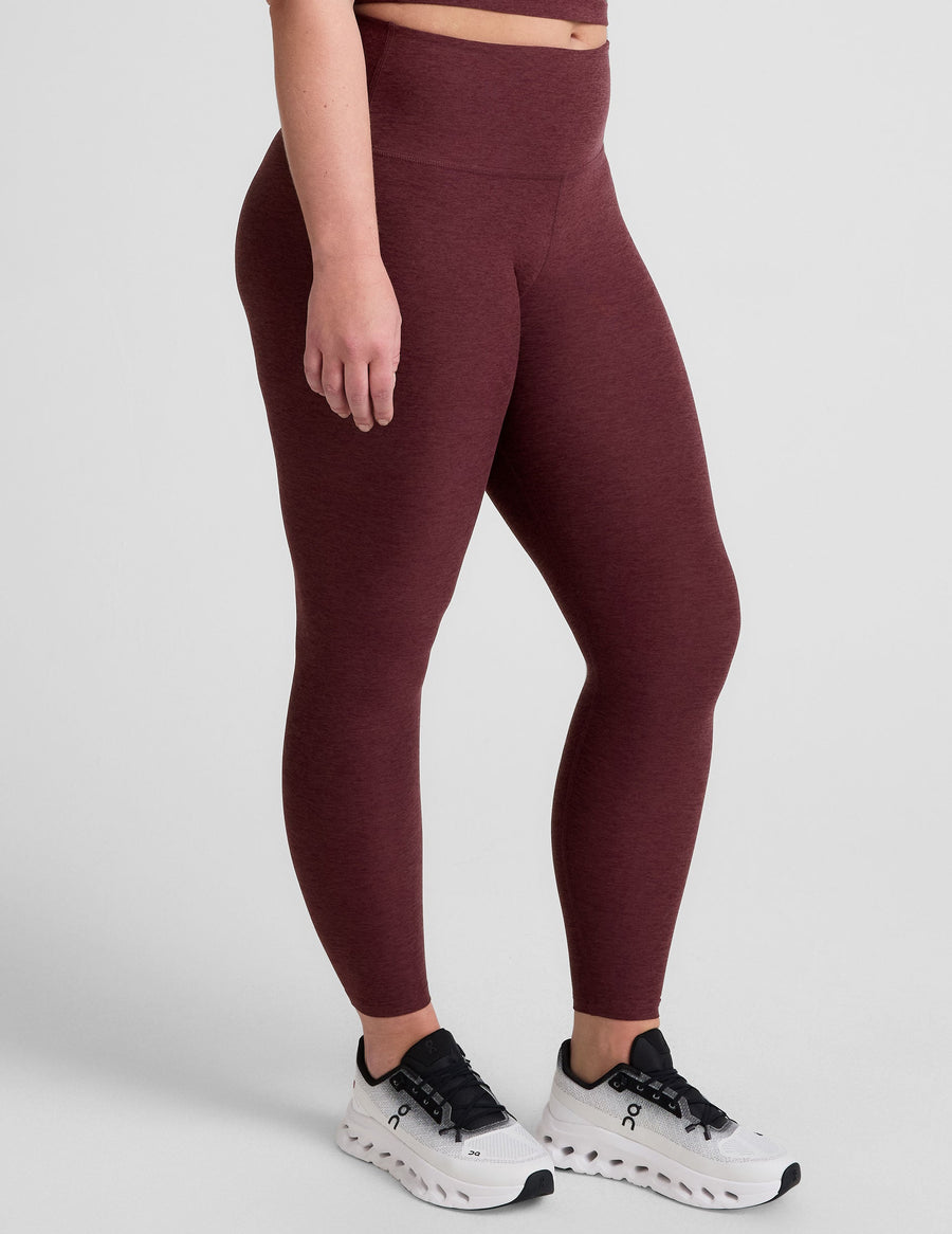 Midi High Waisted Legging Burgundy
