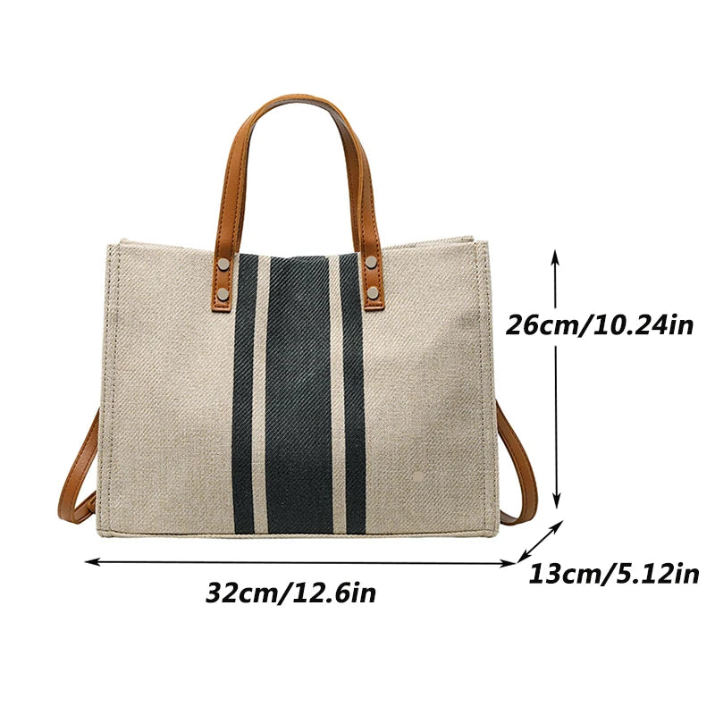 Striped Fabric Tote Bags