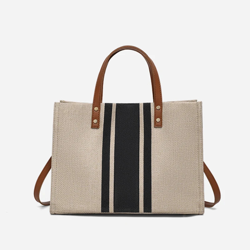 Striped Fabric Tote Bags