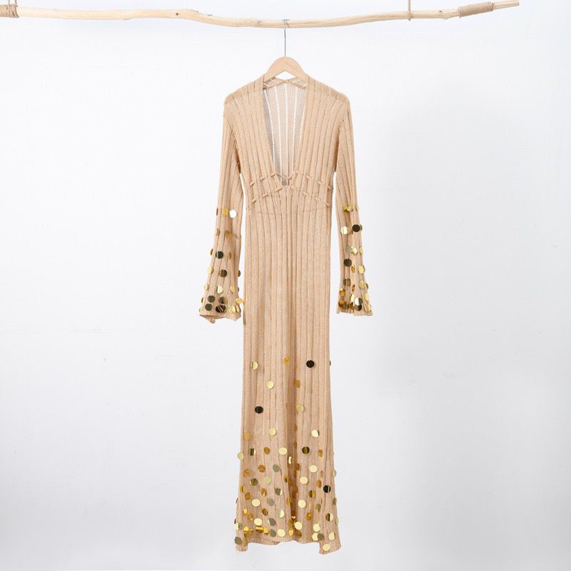 Gold-Cover Maxi Dress