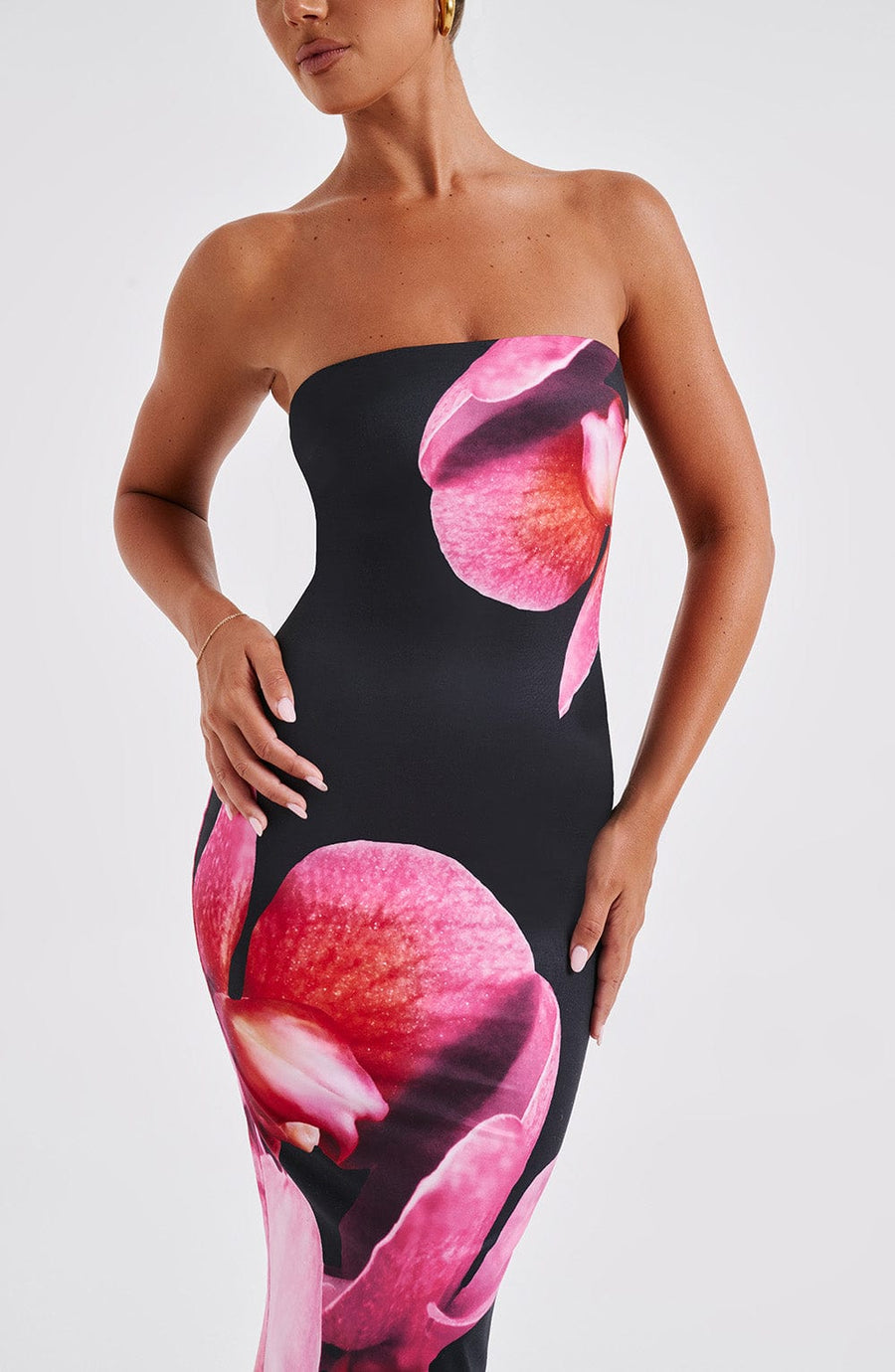 Floral - Black Maxi Dress