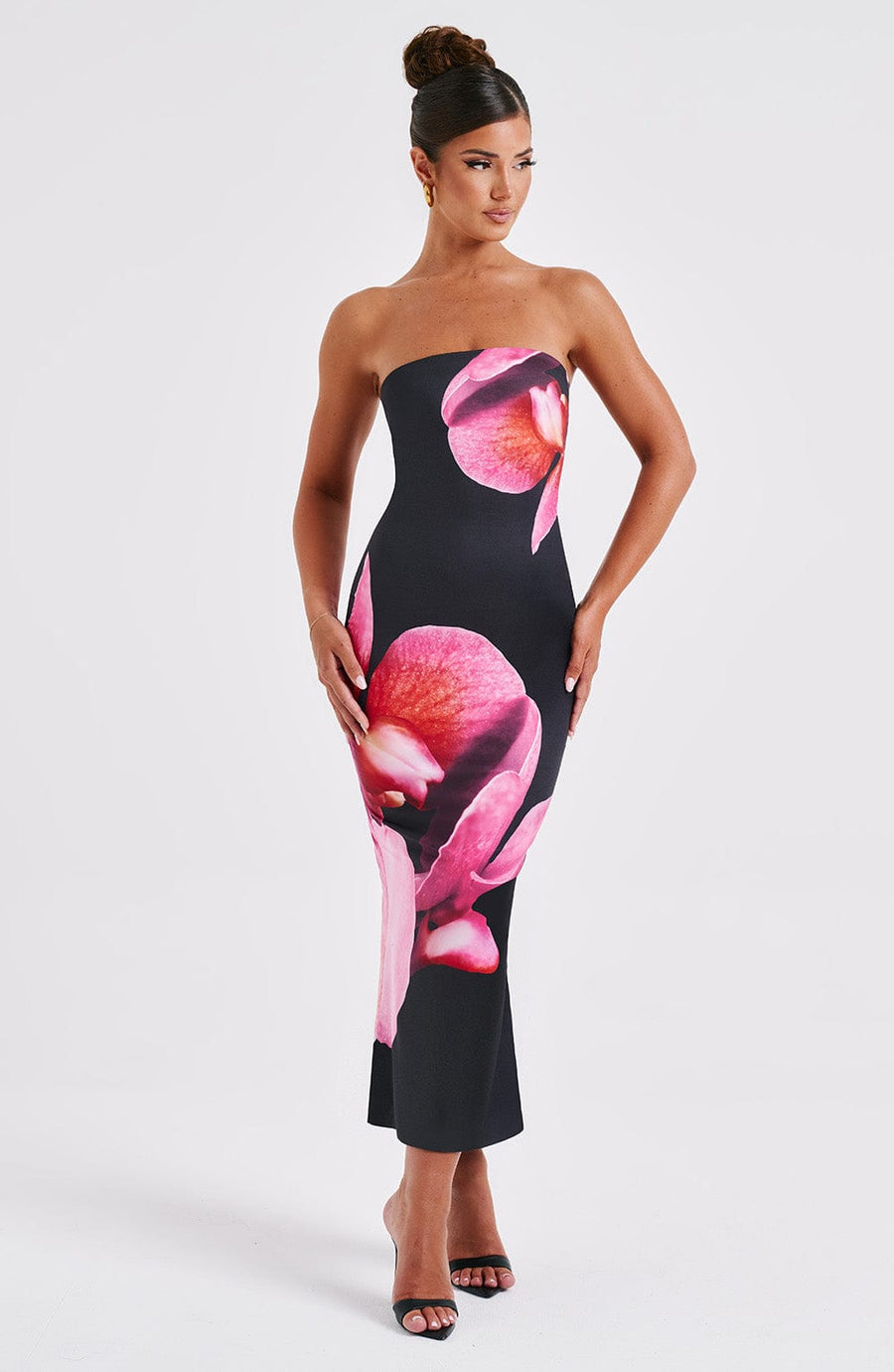 Floral - Black Maxi Dress