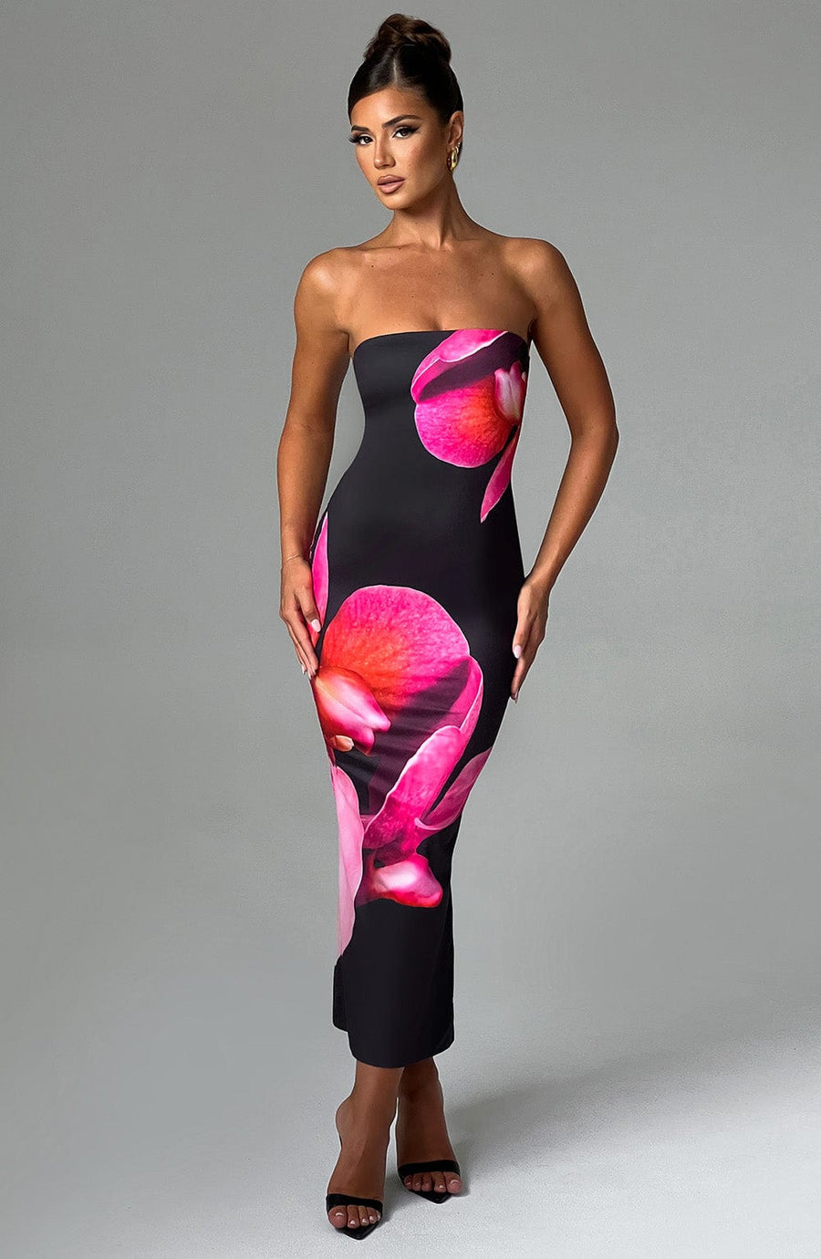 Floral - Black Maxi Dress