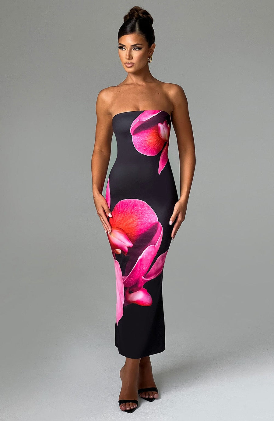 Floral - Black Maxi Dress