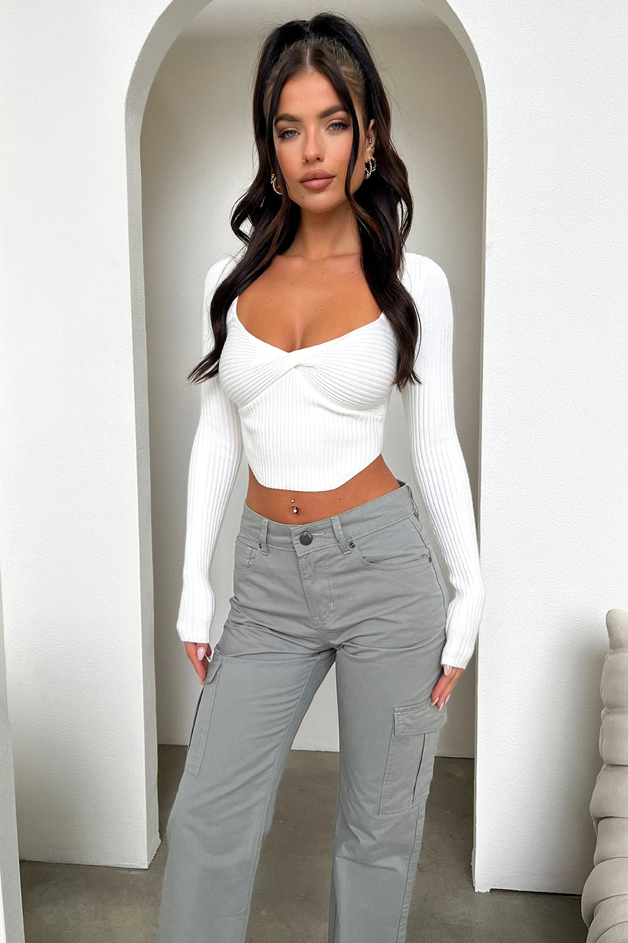 Utility Cargo Pants – Stone Grey