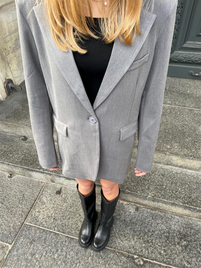 Gray Oversized Blazer
