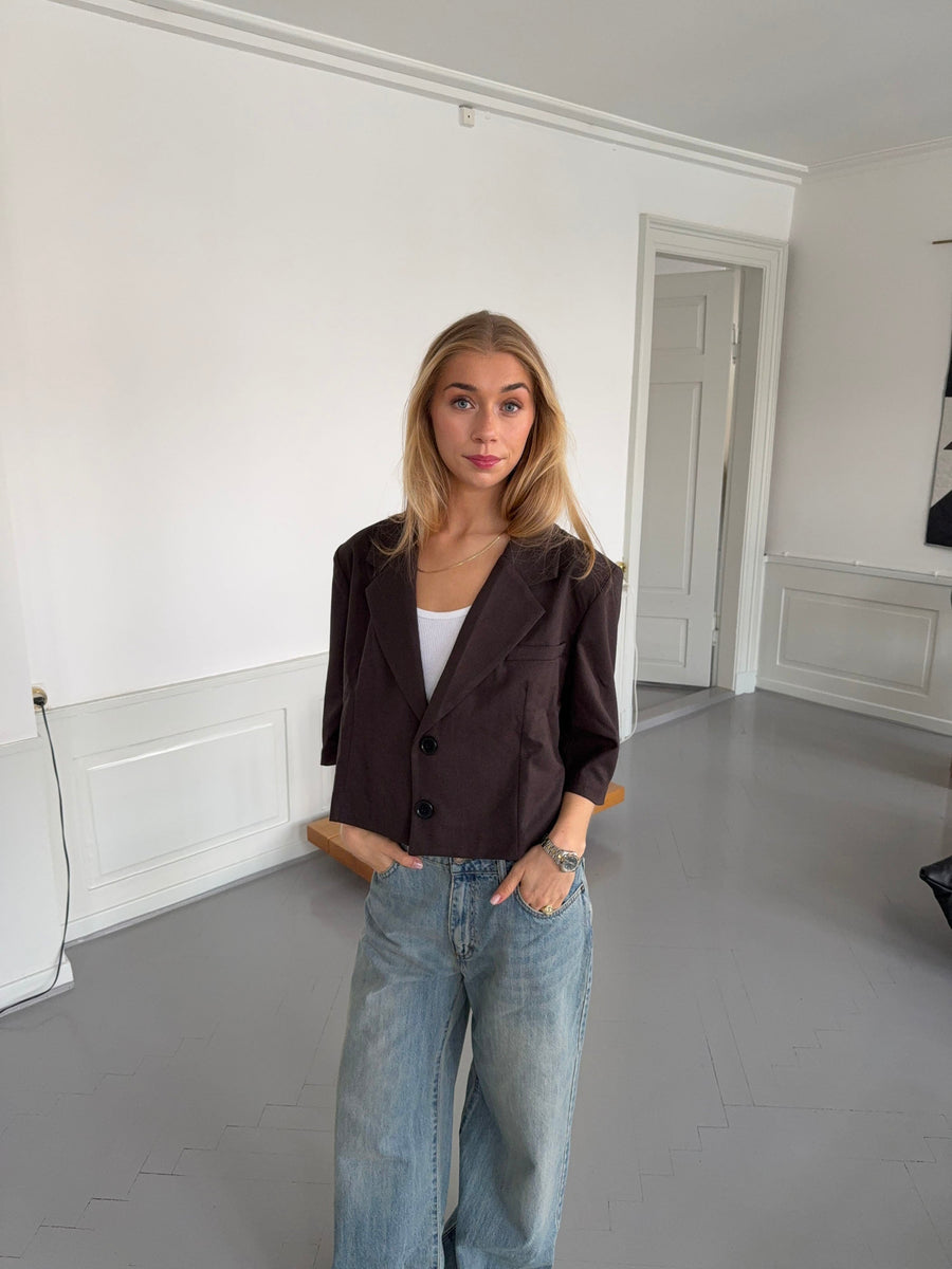 Classic Tailored Dark Brown Blazer