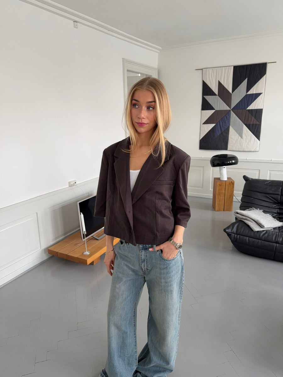 Classic Tailored Dark Brown Blazer