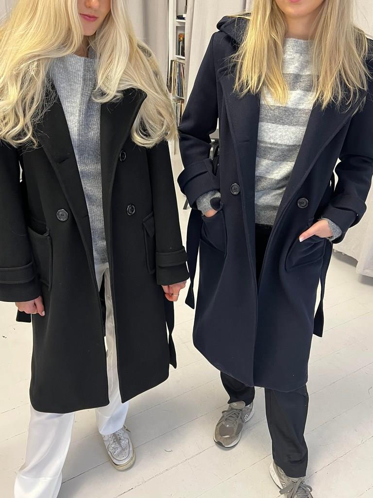 Black Belted Trench Coat