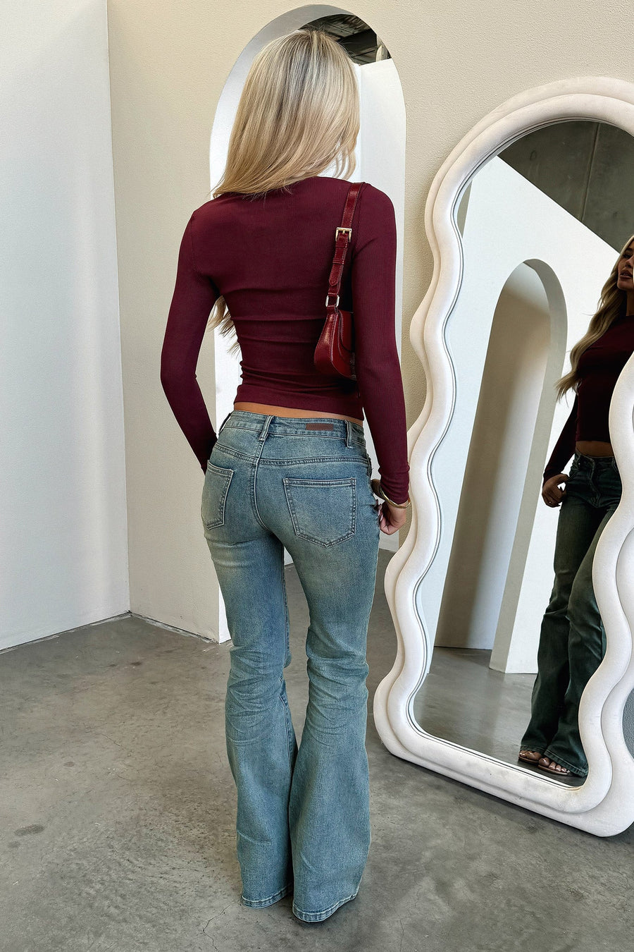 Vintage Wash Bootcut Jeans