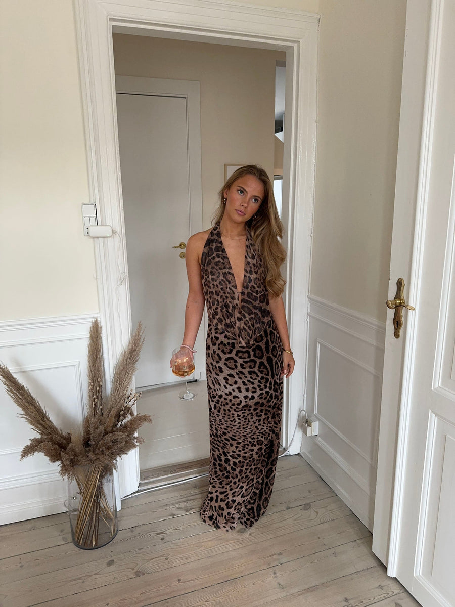 Columbine Maxi Dress - leopard