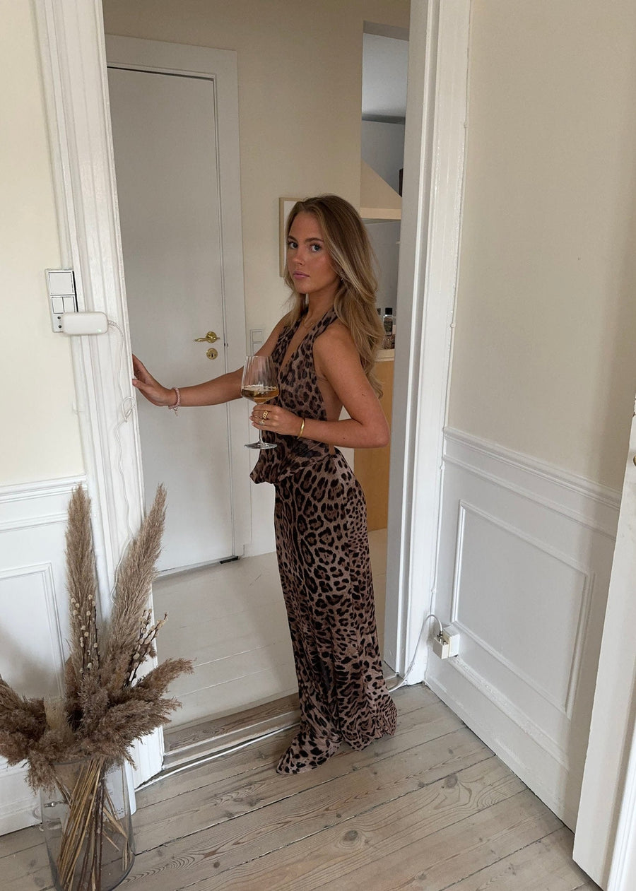 Columbine Maxi Dress - leopard