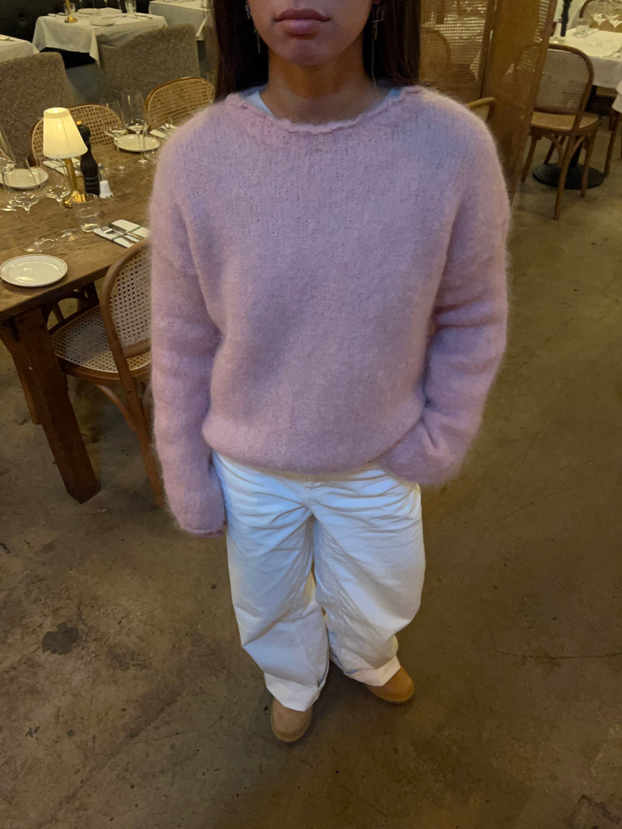 Soft Lilac Fuzzy Knit Sweater