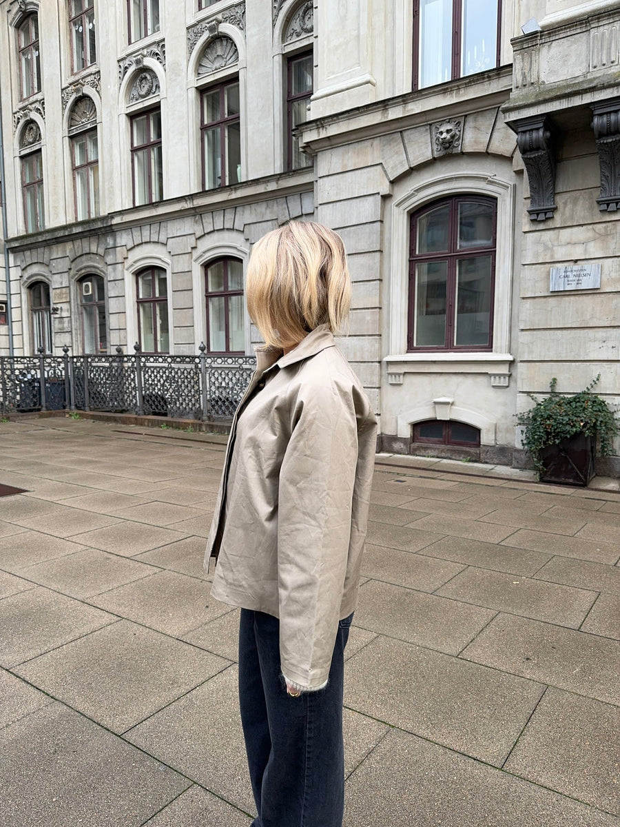 Beige Cropped Coat